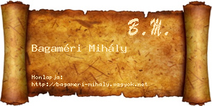 Bagaméri Mihály névjegykártya