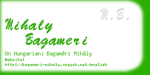 mihaly bagameri business card